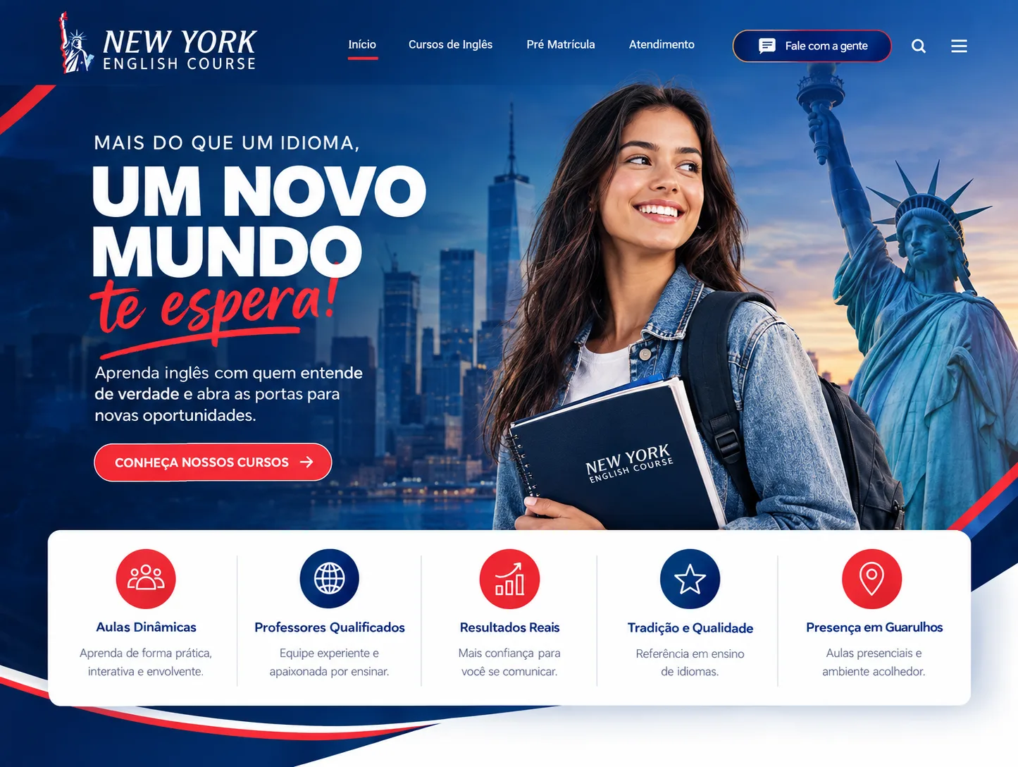 Site para escola de Inglês