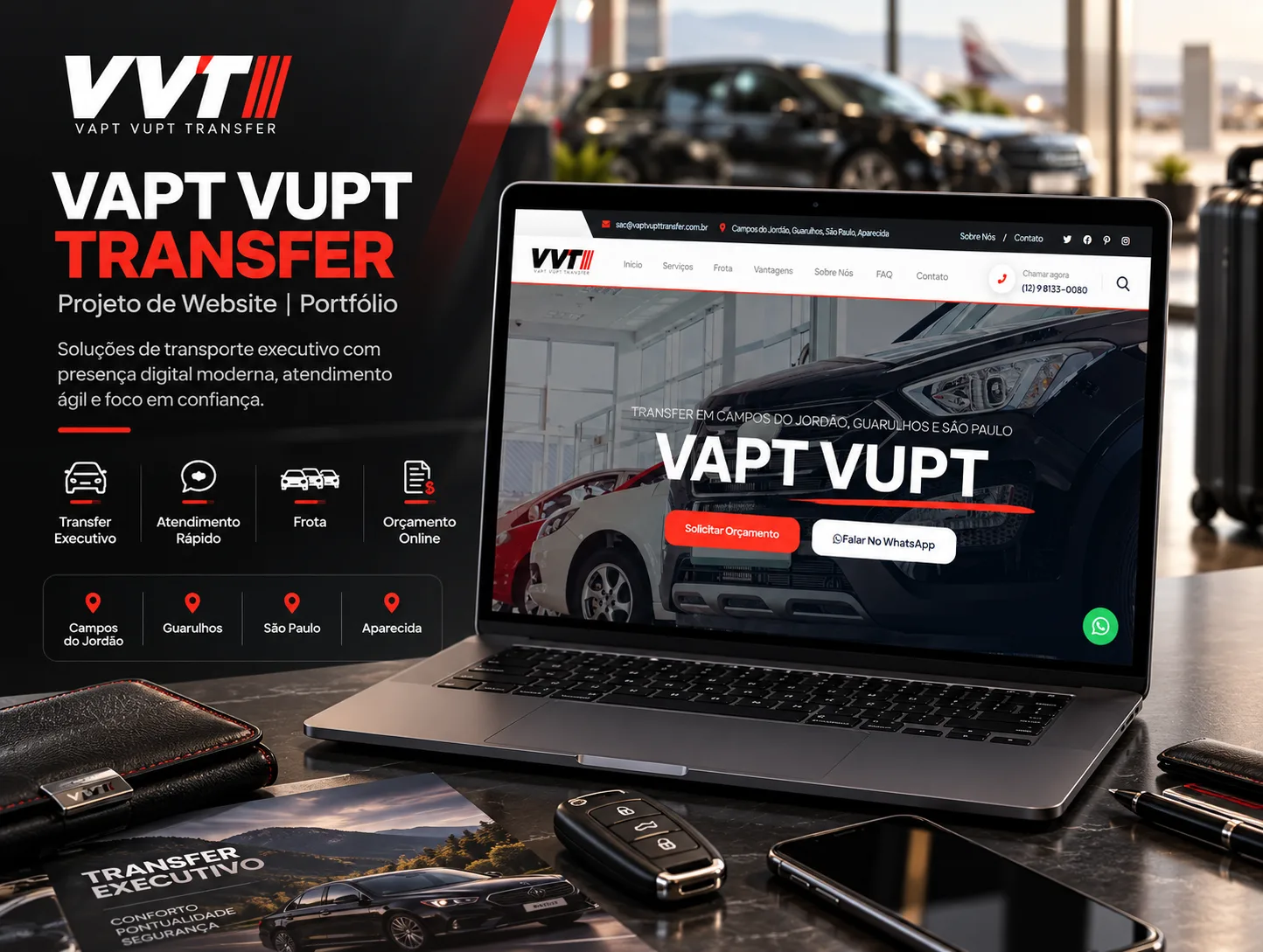 Site para empresa de transfer executivo