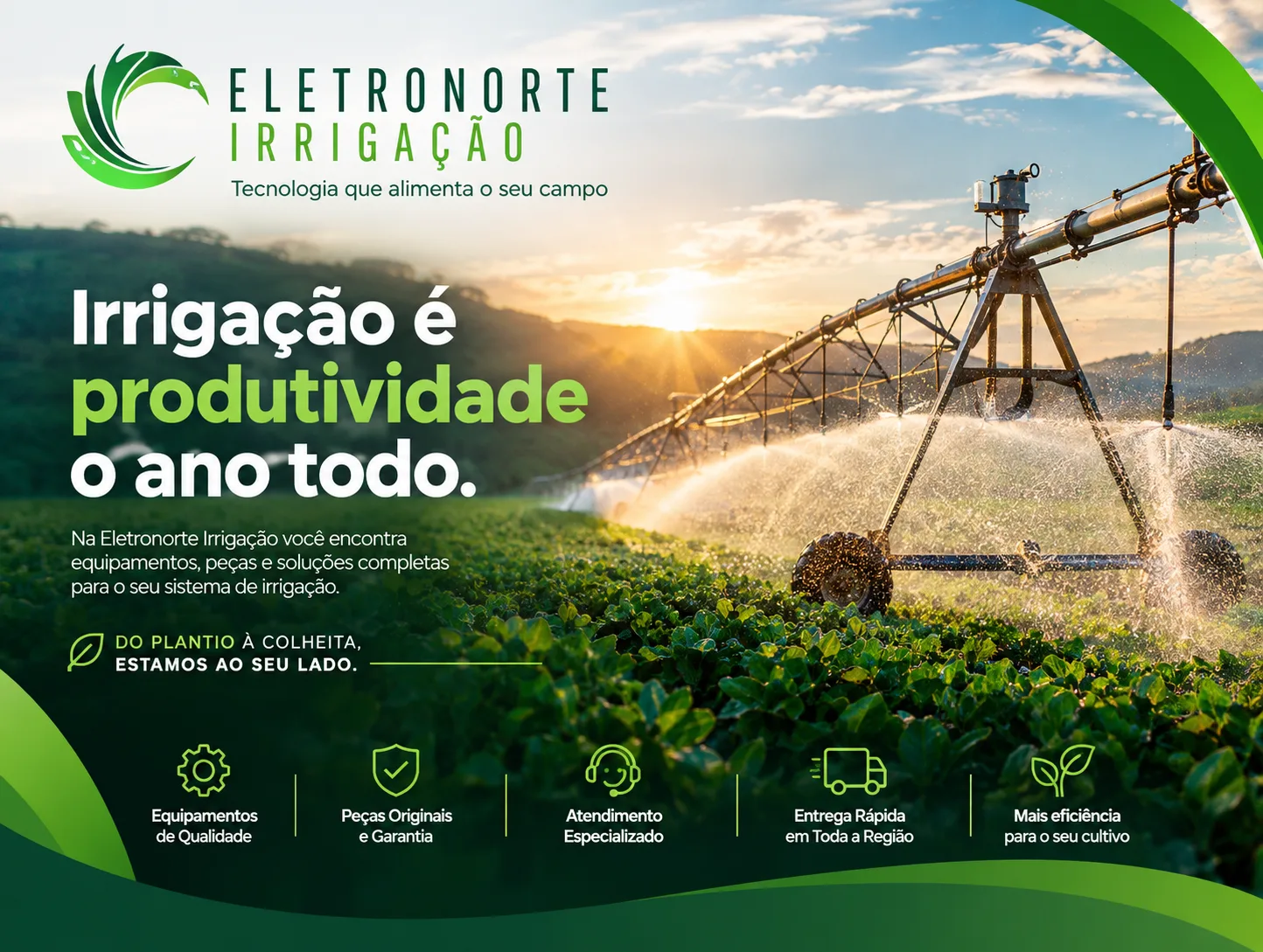Site para empresa de materiais de irrigação